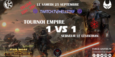 Tournoi 1 vs 1 star wars the old republic force unifiée